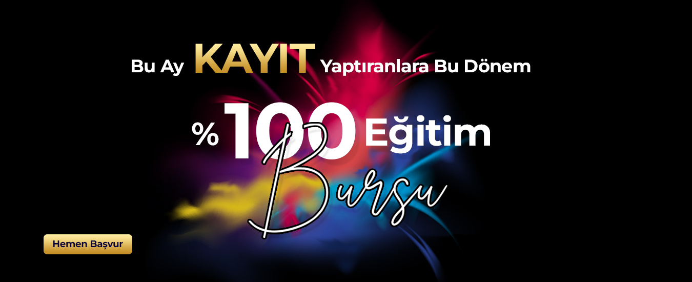 Bu Ay Kayit Yaptiranlara %100 Egitim Bursu 