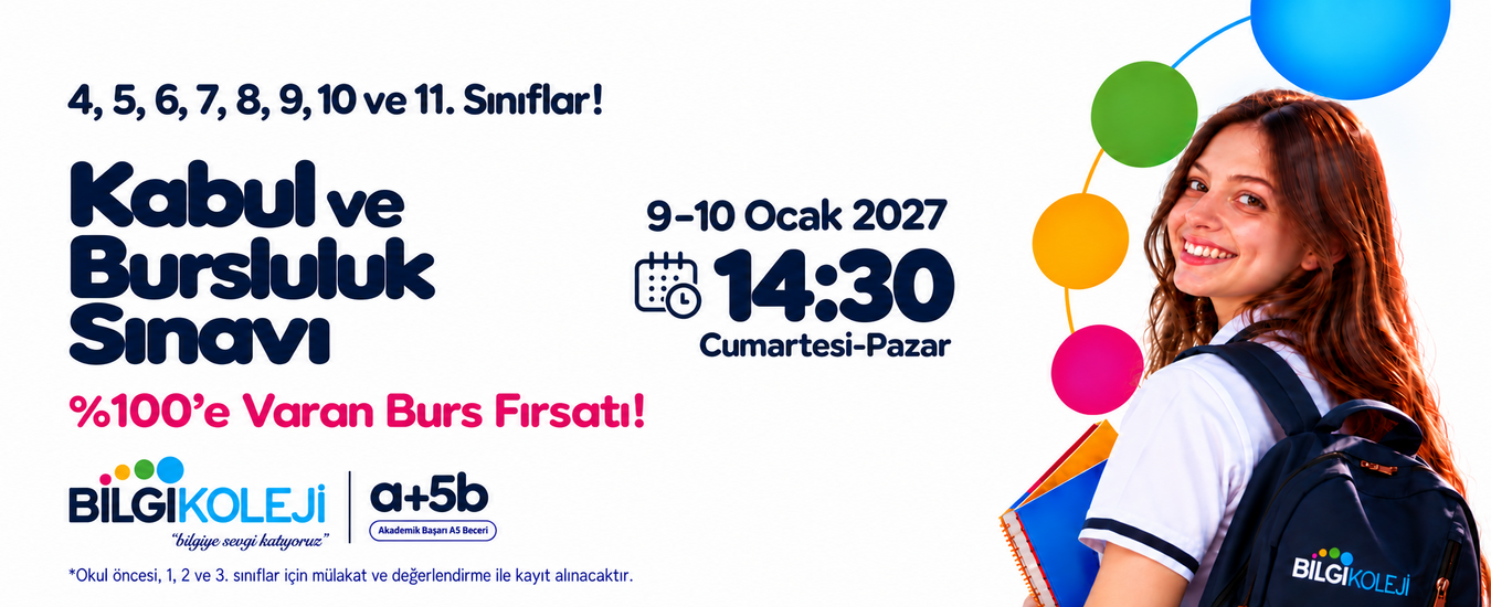 9-10 Ocak 2027 Kabul ve Bursluluk Sınavı 